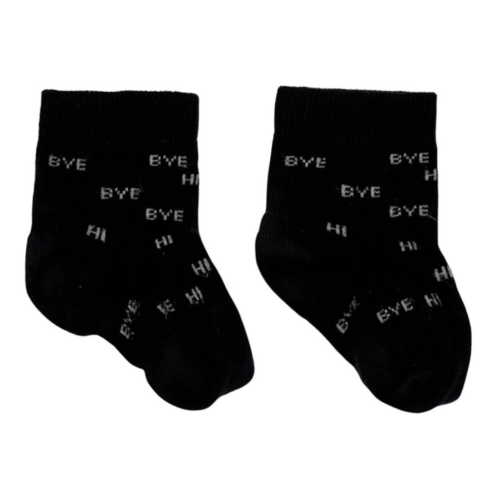 Hansel From Basel Mini Hi Bye‎ Crew Sock in Black
